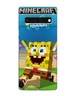 Чохол для Google Pixel 6 Pro з картинкою «Губка Боб Minecraft»