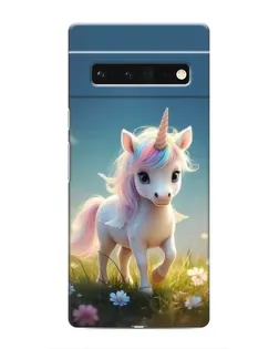 Чехол для Google Pixel 6 Pro с картинкой «Единорог на поляне»