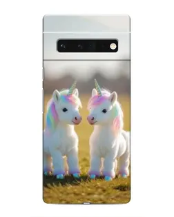Чехол для Google Pixel 6 Pro с картинкой «Пара единорогов»