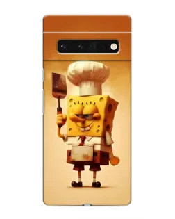 Чехол для Google Pixel 6 Pro с картинкой «Губка Боб повар»