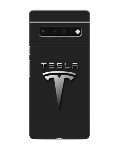 Чохол для Google Pixel 6 Pro з картинкою «Сталевий логотип Tesla»