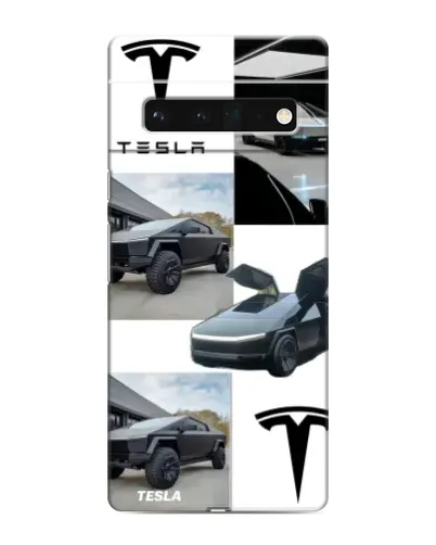 Чохол для Google Pixel 6 Pro з картинкою «Колаж Cybertruck Tesla»