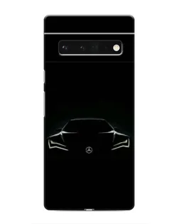 Чехол для Google Pixel 6 Pro с картинкой «Mercedes — силуэт авто»