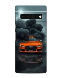 Чохол для Google Pixel 6 Pro з картинкою «Audi у хмарах диму»