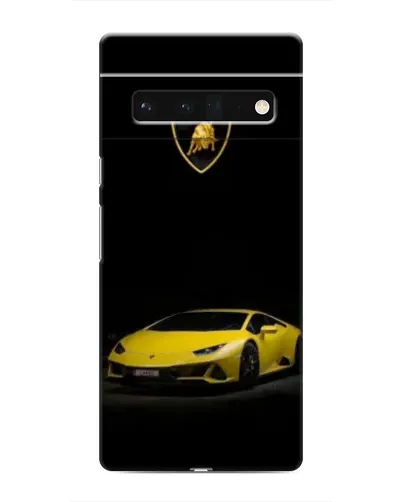 Чохол для Google Pixel 6 Pro з картинкою «Lamborghini жовтий акцент»