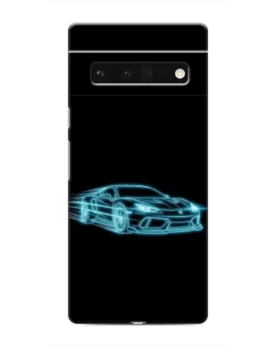 Чохол для Google Pixel 6 Pro з картинкою «Неоновий контур Lamborghini»
