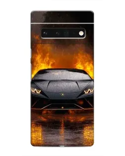 Чохол для Google Pixel 6 Pro з картинкою «Lamborghini у вогні»