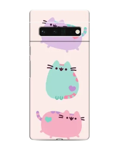 Чехол для Google Pixel 6 Pro с картинкой «Pusheen трио»