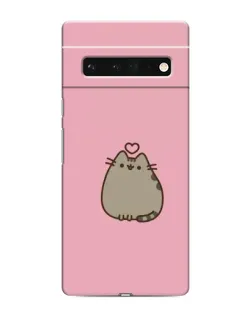 Чехол для Google Pixel 6 Pro с картинкой «Pusheen сердце»