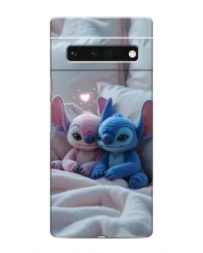 Чехол для Google Pixel 6 Pro с картинкой «Плюшевые Стич Ангел»