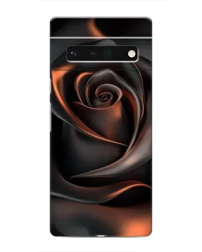Чехол для Google Pixel 6 Pro с картинкой «Шелковая черная роза»