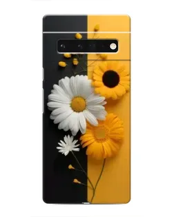 Чехол для Google Pixel 6 Pro с картинкой «Подсолнух и ромашка»