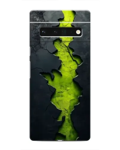 Чехол для Google Pixel 6 Pro с картинкой «Салатовый разлом скалы»
