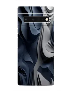 Чехол для Google Pixel 6 Pro с картинкой «Объемные синие складки»