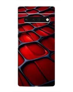 Чехол для Google Pixel 6 Pro с картинкой «Красная глянцевая сетка»