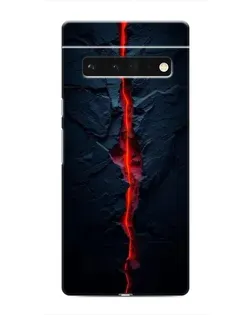 Чехол для Google Pixel 6 Pro с картинкой «Kрасная лавовая трещина»