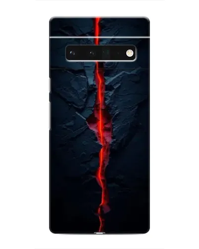 Чехол для Google Pixel 6 Pro с картинкой «Kрасная лавовая трещина»