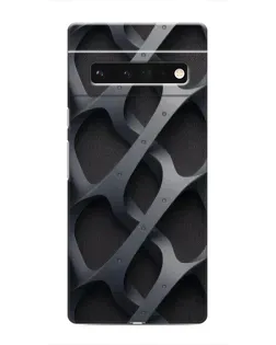 Чехол для Google Pixel 6 Pro с картинкой «Объемное серое плетение»