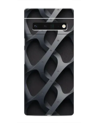 Чехол для Google Pixel 6 Pro с картинкой «Объемное серое плетение»