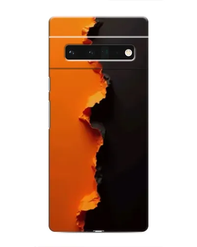 Чехол для Google Pixel 6 Pro с картинкой «Оранжевый разлом»