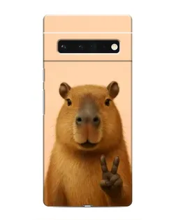Чехол для Google Pixel 6 Pro с картинкой «Капибара виктория»