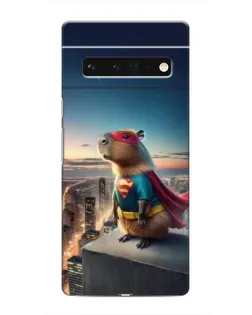 Чехол для Google Pixel 6 Pro с картинкой «Капи-мен супергерой»