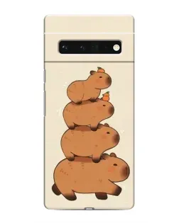 Чехол для Google Pixel 6 Pro с картинкой «Башня из капибар»
