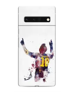 Чехол для Google Pixel 6 Pro с картинкой «Акварельный Месси Барселона»