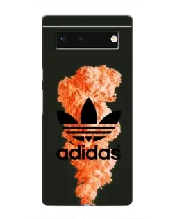 Чохол для Google Pixel 6 з картинкою «Помаранчевий дим Adidas»
