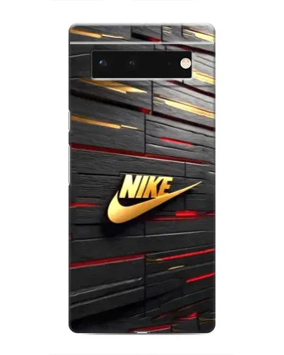 Чохол для Google Pixel 6 з картинкою «Золотий Nike на металі»