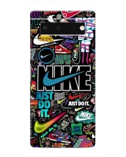 Чохол для Google Pixel 6 з картинкою «Яскравий колаж Nike»