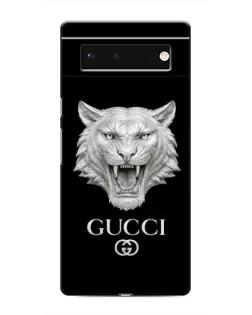 Чехол для Google Pixel 6 с картинкой «Gucci — серебряный лев»