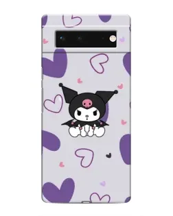 Чохол для Google Pixel 6 з картинкою «Kuromi та лавандові серця»