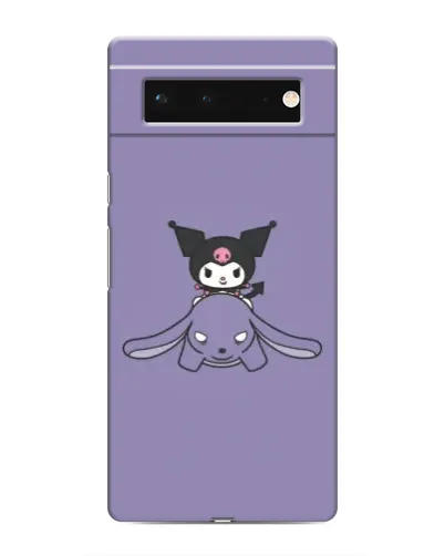 Чохол для Google Pixel 6 з картинкою «Kuromi на ліловому фоні»