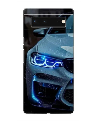 Чохол для Google Pixel 6 з картинкою «Погляд BMW з синіми фарами»