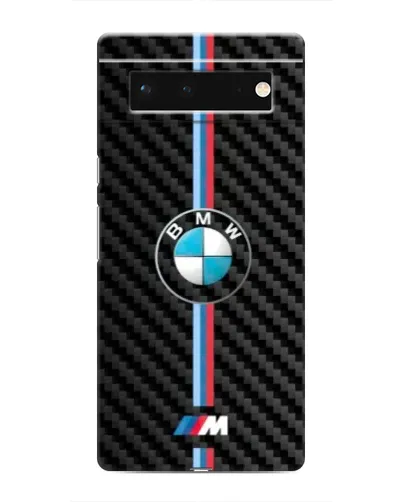 Чохол для Google Pixel 6 з картинкою «Емблема BMW та карбон»
