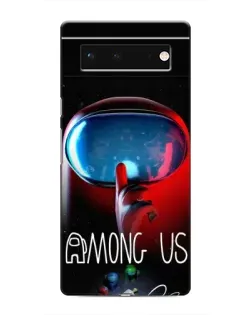 Чохол для Google Pixel 6 з картинкою «Червоний імпостер — макро»