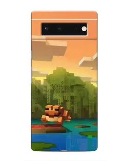 Чохол для Google Pixel 6 з картинкою «Майнкрафт захід сонця»