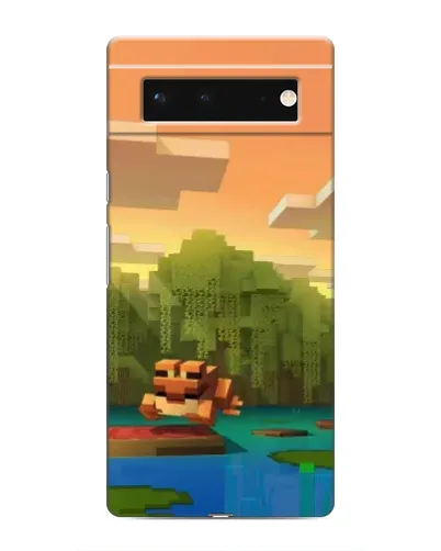 Чохол для Google Pixel 6 з картинкою «Майнкрафт захід сонця»