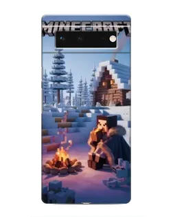 Чохол для Google Pixel 6 з картинкою «Зимовий Minecraft»