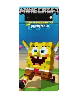 Чохол для Google Pixel 6 з картинкою «Губка Боб Minecraft»