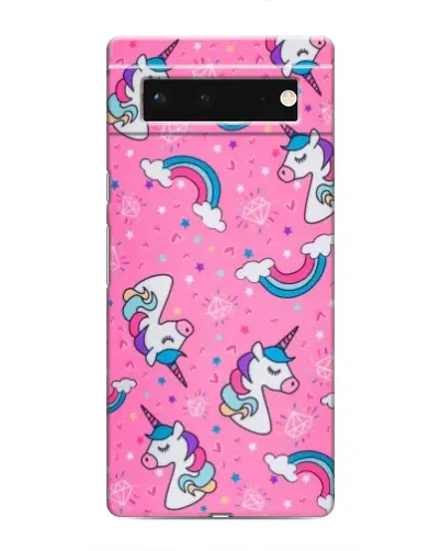 Чехол для Google Pixel 6 с картинкой «Unicorn паттерн розовый»