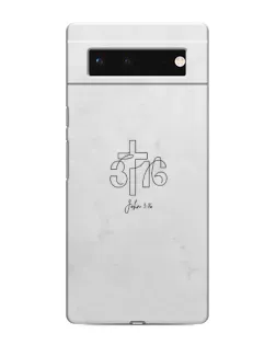 Чехол для Google Pixel 6 с картинкой «Иоанна 3:16 Крест»