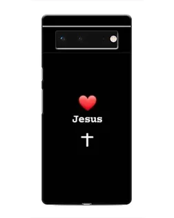 Чехол для Google Pixel 6 с картинкой «Сердце - Jesus»