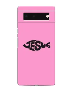 Чехол для Google Pixel 6 с картинкой «Розовый символ  Jesus»