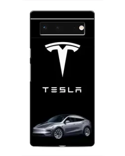 Чохол для Google Pixel 6 з картинкою «Tesla Model Y»