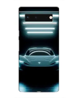 Чохол для Google Pixel 6 з картинкою «Tesla в неоні»