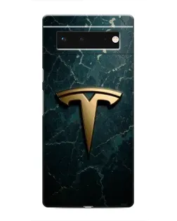 Чохол для Google Pixel 6 з картинкою «Мармурова Tesla Gold»