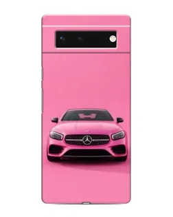 Чехол для Google Pixel 6 с картинкой «Розовый Mercedes AMG»