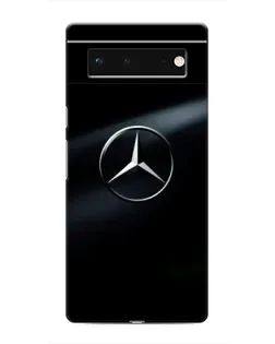 Чехол для Google Pixel 6 с картинкой «Mercedes на металле»